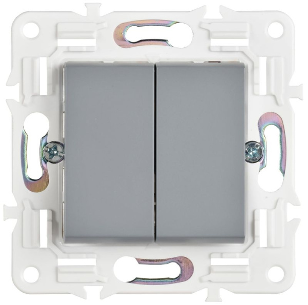 Выключатель проходной 2-кл. SKANDY 10А SK-V05Gr сер. IEK SK-V22-0-10-K03