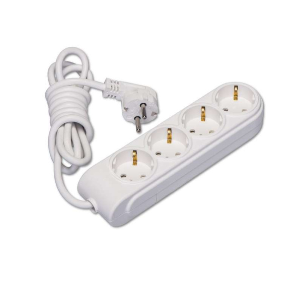 Удлинитель 4х10м с заземл. 16А IP20 защ. шторки Makel N4210083