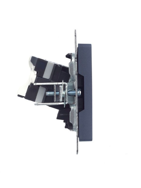 Розетка компьютерная 2-м СП BRITE RJ45 кат.5E РК10-2-БрМ механизм маренго IEK BR-K20-1-K35