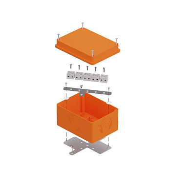 Коробка огнестойкая ОП 40-0351-FR1.5-10 E15-E120 150х110х90 RAL2004 Промрукав 40-0351-FR1.5-10