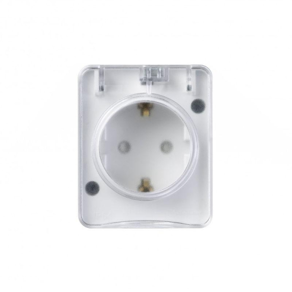 Розетка 1-м ОП AtlasDesign PROFI 16А IP54 250В заземл. защ. шторки бел. SE ATN540145