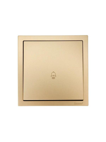 Кнопка звонка СП ZIMA IP20 безвинтов. зажим механизм зол. LEZARD 704-3688-103QC