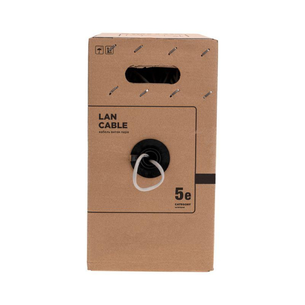 Кабель витая пара U/UTP кат.5E 4х2х0.52 4PR 24AWG PVC нг(А)-LS INDOOR SOLID сер. РФ (305м) Rexant 01-0041-R