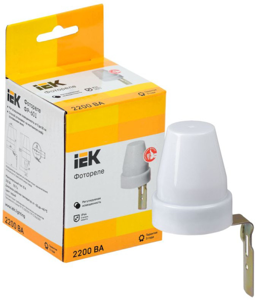 Фотореле ФР 601 2200ВА IP44 сер. IEK LFR20-601-2200-003
