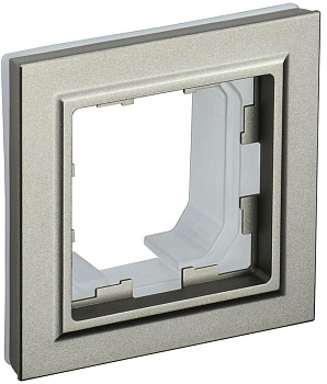 Рамка 1-м IP44 BRITE РУ-1-БрШ-44 шампань IEK BR-M12-44-K37