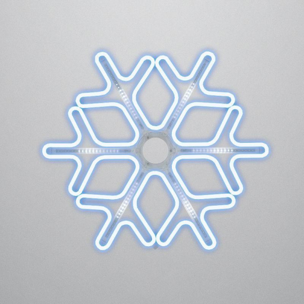 Фигура светодиодная "Снежинка" 60х60см 912LED бел./син. 50Вт IP65 эффект тающих сосулек гибкий неон Neon-Night 501-223