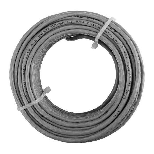 Кабель витая пара U/UTP кат.5E 4х2х24AWG медь сер. (уп.25м) PROCONNECT 01-0043-3-25