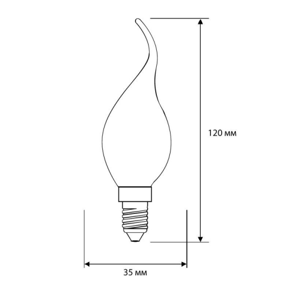 Лампа светодиодная филаментная LED7-CW35-FL/845/E14 7Вт свеча прозрачная 4500К бел. E14 220В Camelion 13455