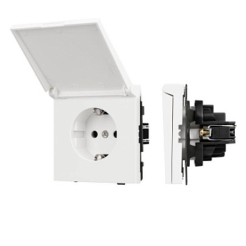 Розетка 1-м СП SCT-TENDO-MCP-SFPL-WH 16А IP44 230В влагозащ. механизм Arlight 054602