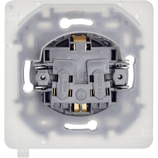 Розетка 1-м СП Inspiria 16А IP44 250В 2P+E защ. шторки с крышкой немецк. стандарт механизм антрацит IEK 673743