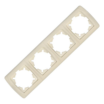 Рамка 4-м Маргарита горизонт. сл.кость (ivory) UNIversal МР004Г-I
