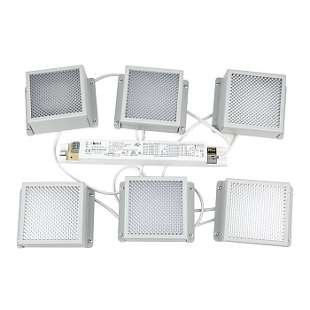 Светильник светодиодный ULP-1010 42W/4000K IP40 GRILYATO WHITE 42Вт 4000К IP40 3800лм 100х100х37 потолочный встраив. грильято рассеив. призма с источником питания (в компл. 6 предметов) Uniel UL-00007427