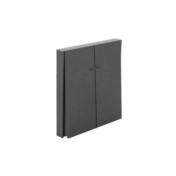 Выключатель 2-кл. СП STRONG MIELE 10А с подсветкой графит Kranz KR-78-0714-6
