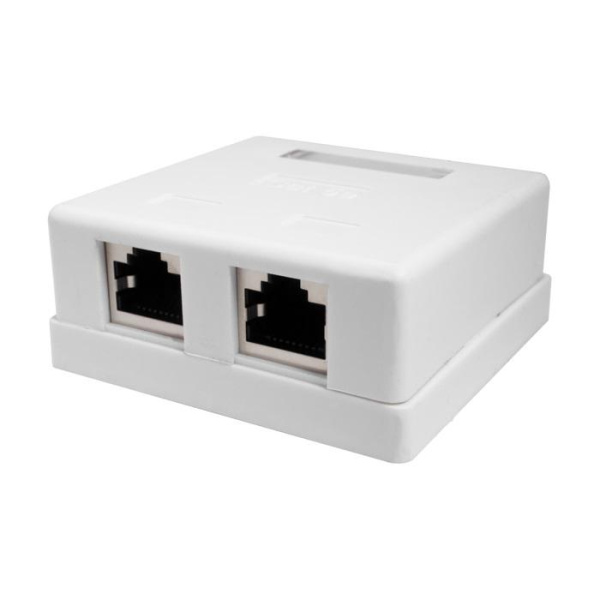 Розетка компьютерная 8P8C RJ-45 FTP кат.5E 2 порта (DIY) SUPRLAN 10-0308-1