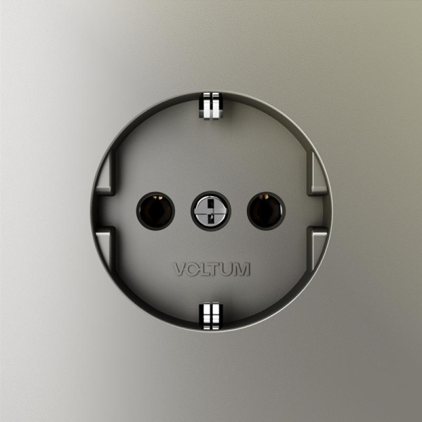 Розетка 1-м СП S70 16А с заземл. механизм шелк Voltum VLS040104