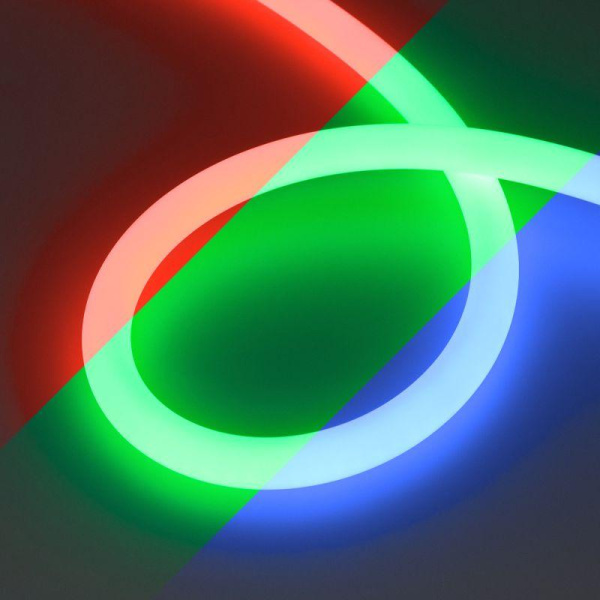 Лента светодиодная MOONLIGHT-TOP-G280-D18mm 24V RGB 360deg 13Вт/м IP65 3838 wire x1 прямой вывод кабеля герметичная (уп.5м) Arlight 038762