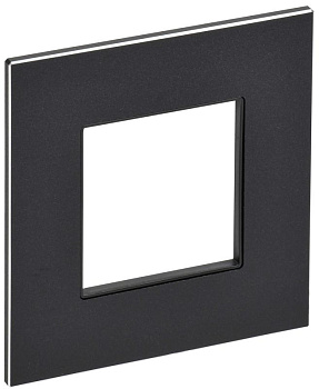 Рамка 1-м SKANDY SK-F31Bl металл черн. IEK SK-M12-M-K02