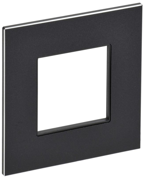 Рамка 1-м SKANDY SK-F31Bl металл черн. IEK SK-M12-M-K02