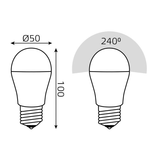 Лампа светодиодная Basic 13Вт P45 шар 3000К тепл. бел. E27 1200лм GAUSS 10502132
