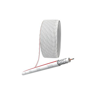 Кабель коаксиальный SAT 50м CCS/оплетка Al 75% PVC 75Ом бел. (м) SL-M-75-PVC100 Simple Эра Б0044607