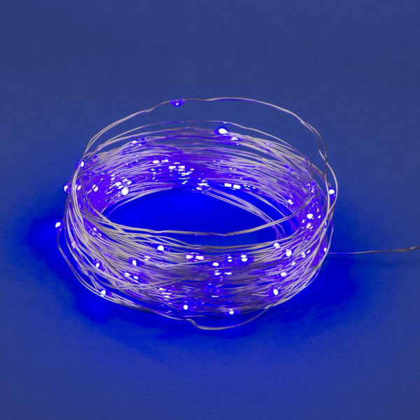 Гирлянда LED на батарейках ULD-S1000-100/SCB/3AA PURPLE IP20 DEW 3AA (не в/к) "Роса" 10м 100 диодов фиол. провод медн. Uniel UL-00007187