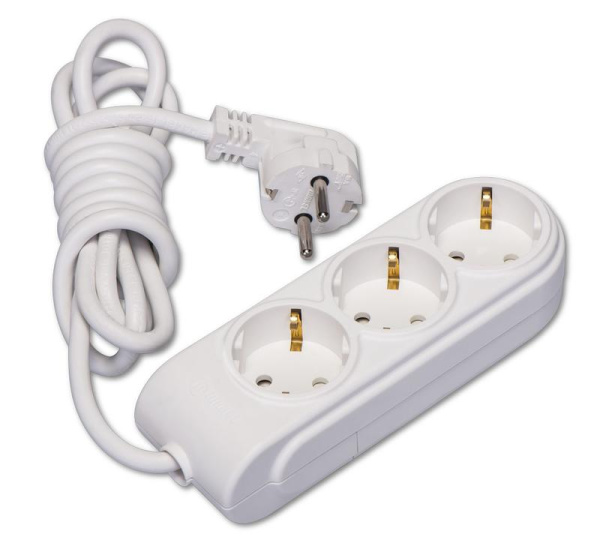 Удлинитель 3х10м с заземл. 16А IP20 ПВС 3х1.5 защ. шторки Makel N3210084