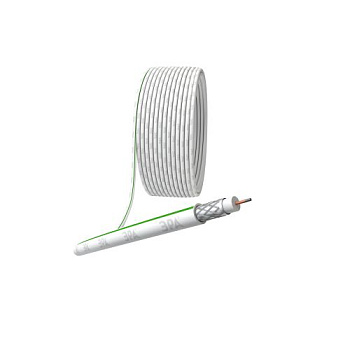 Кабель коаксиальный SAT 703 B CCS/(оплетка Al 75%) PVC 75Ом бел. (уп.10м) SL-B-75-PVC10 Simple Эра Б0044609
