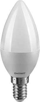 Лампа светодиодная 71 629 OLL-C37-6-230-4K-E14-FR 6Вт свеча 4000К нейтр. бел. E14 600лм 176-264В ОНЛАЙТ 71629