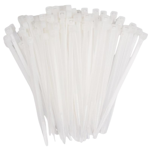 Хомут кабельный (стяжка) PCT 3.6х100-100WH 3.6х100 PA6.6 бел. (уп.100шт) JazzWay 5053700