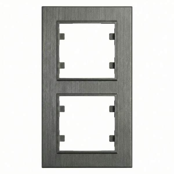 Рамка 2-м вертикальная Karea LINE дым. Makel 86050707