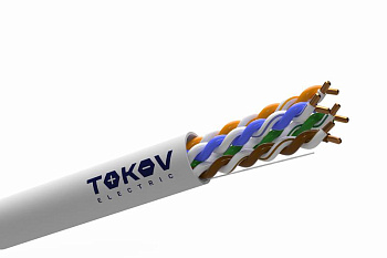 Кабель витая пара U/UTP 4х2х24AWG(0.51мм) кат.5E PVC indoor Fluke tested 305м (м) PRO TOKOV ELECTRIC TKP-C06-U42-5E-305-PVC