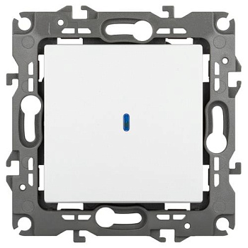 Выключатель 1-кл. Эра12 12-1102-01М 10А IP20 250В 10AX с подсветкой механизм бел. матов. Эра Б0065679