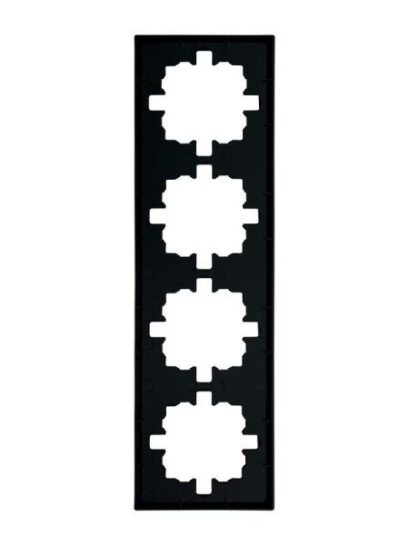 Рамка 4-м ZIMA горизонт. черн. бархат LEZARD 704-4200-149