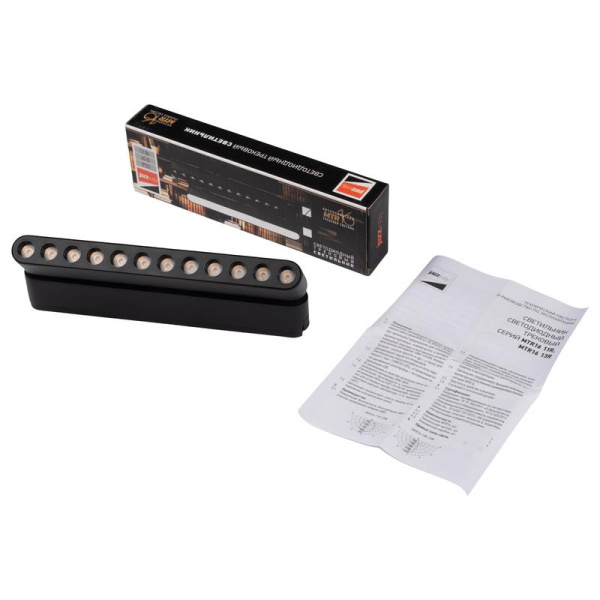 Светильник светодиодный трековый MTR16 1312R 12Вт 4000К IP20 spot 36град. BL низковольтный черн. JazzWay 5057012