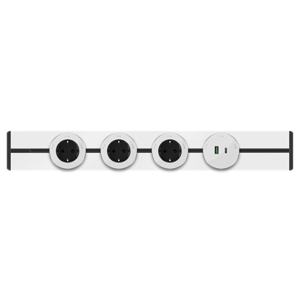 Розетка MultiTrack 13А 250В универс. круглая бел. SE MTK13002W