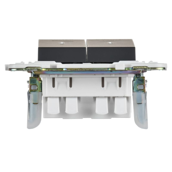 Выключатель 2-кл. SKANDY 10А SK-V16G для отелей с индикацией графит IEK SK-V20-2-10-K53