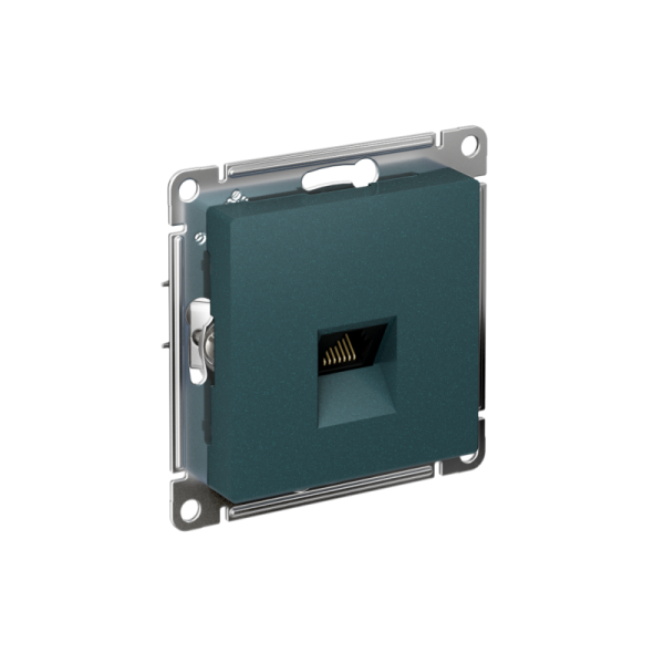 Розетка компьютерная AtlasDesign RJ45 кат.5E механизм изумруд SE ATN000883