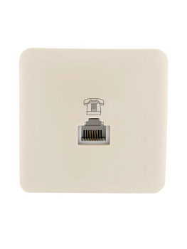 Розетка телефонная Viola RJ11 евро стандарт крем. LEZARD 751-0300-137