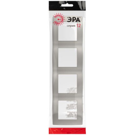 Рамка 4-м Эра12 12-5004-16 титан Эра Б0065741