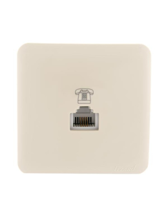 Розетка телефонная Viola RJ11 евро стандарт крем. LEZARD 751-0300-137