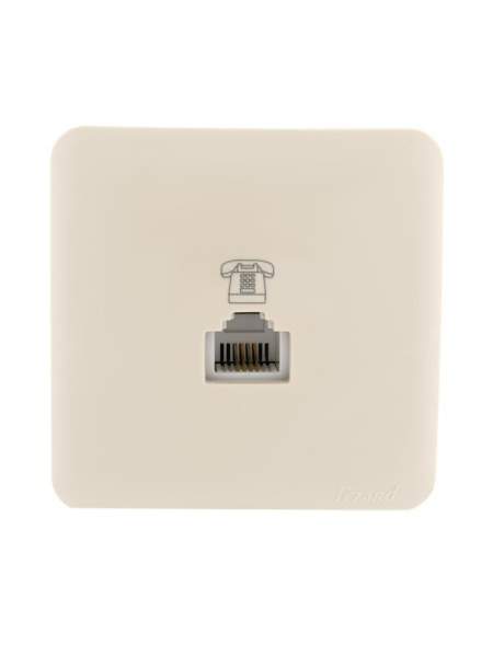 Розетка телефонная Viola RJ11 евро стандарт крем. LEZARD 751-0300-137
