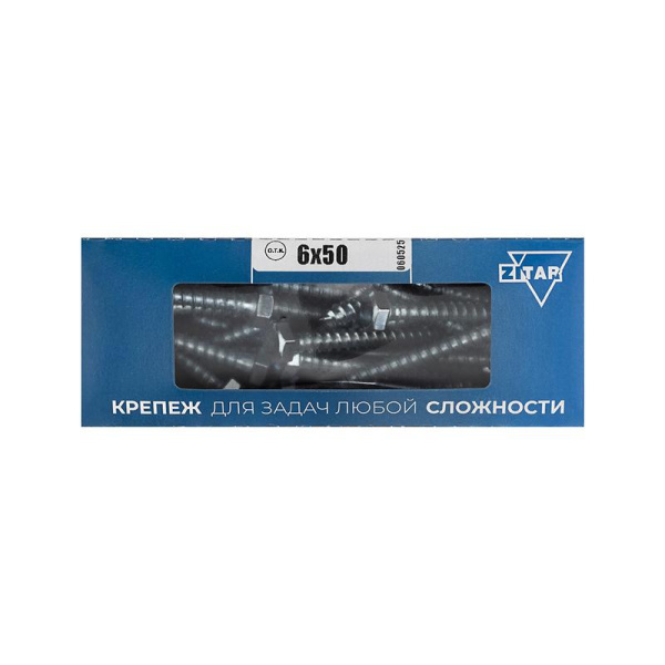 Болт сантехнический 6х50 DIN 571 оцинк. (уп.40шт) Tech-Krep/Zitar 126547