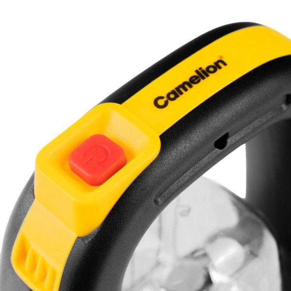 Фонарь аккумуляторный LED56325 LED+флм+COB 3 реж. Type-C солн. PB 2.4А.ч пластик. коробка желт./черн. Camelion 16211