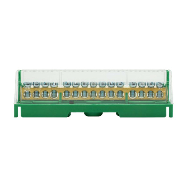 Клемма винт. п/п 15х5.5ммх1 зел. на DIN-рейку DKC T1615