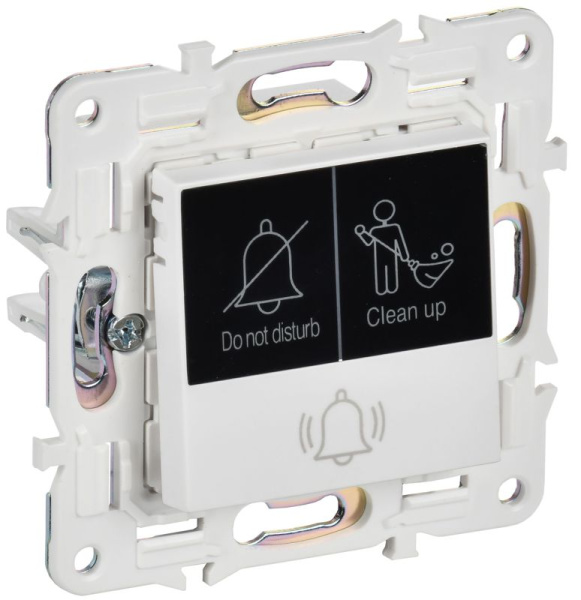 Кнопка звонка SKANDY 10А SK-V17W для отелей с индикацией арктич. бел. IEK SK-V14-2-10-K01