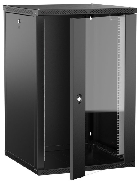 Шкаф LINEA W 2.0 18U 600х600мм дверь стеклян. черн. ITK LWR5-18U66-GF-2