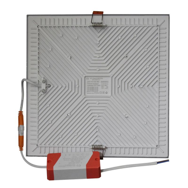 Светильник встраиваемый светодиодный LED-А 220х220 ДПО 02-036-002 4000К/3600лм квадрат ИУ Элетех 1030450432