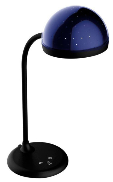 Светильник настольный KD-828 C02 LED 6.5Вт 230В 360лм сенс.рег.ярк. CCT RGB-ночник "Звездн. небо" черн. Camelion 13007