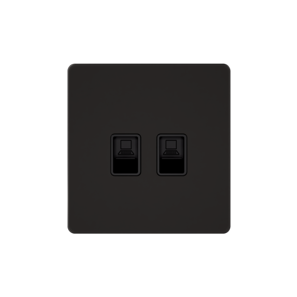 Розетка информационная 2-м СП Systeme Infinity RJ45 кат.6 IP20 полярная ночь SE FSE001088