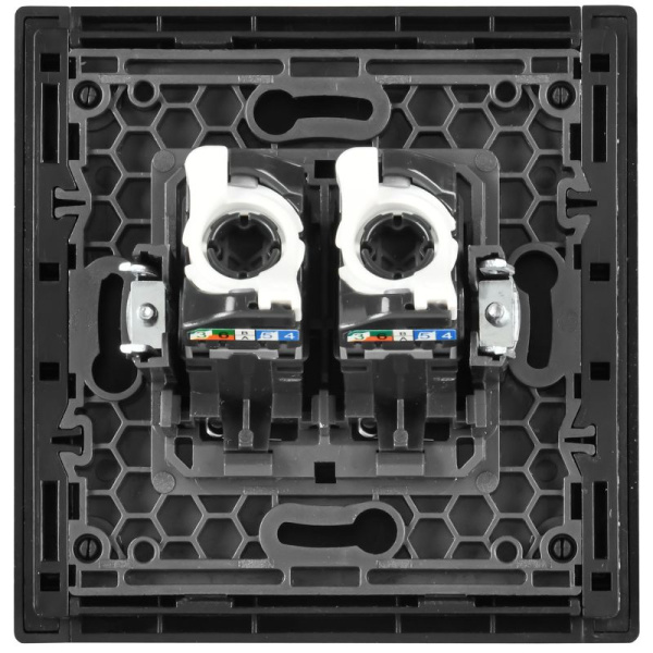 Розетка компьютерная 2-м RJ45 кат.5E FORTE&PIANO FP333 сер. IEK FP-K20-1-K03